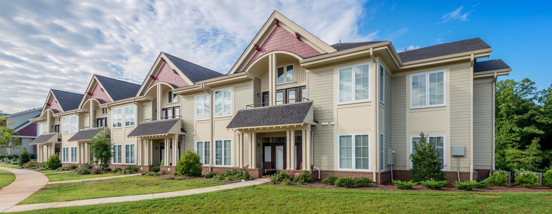 a row of apartments