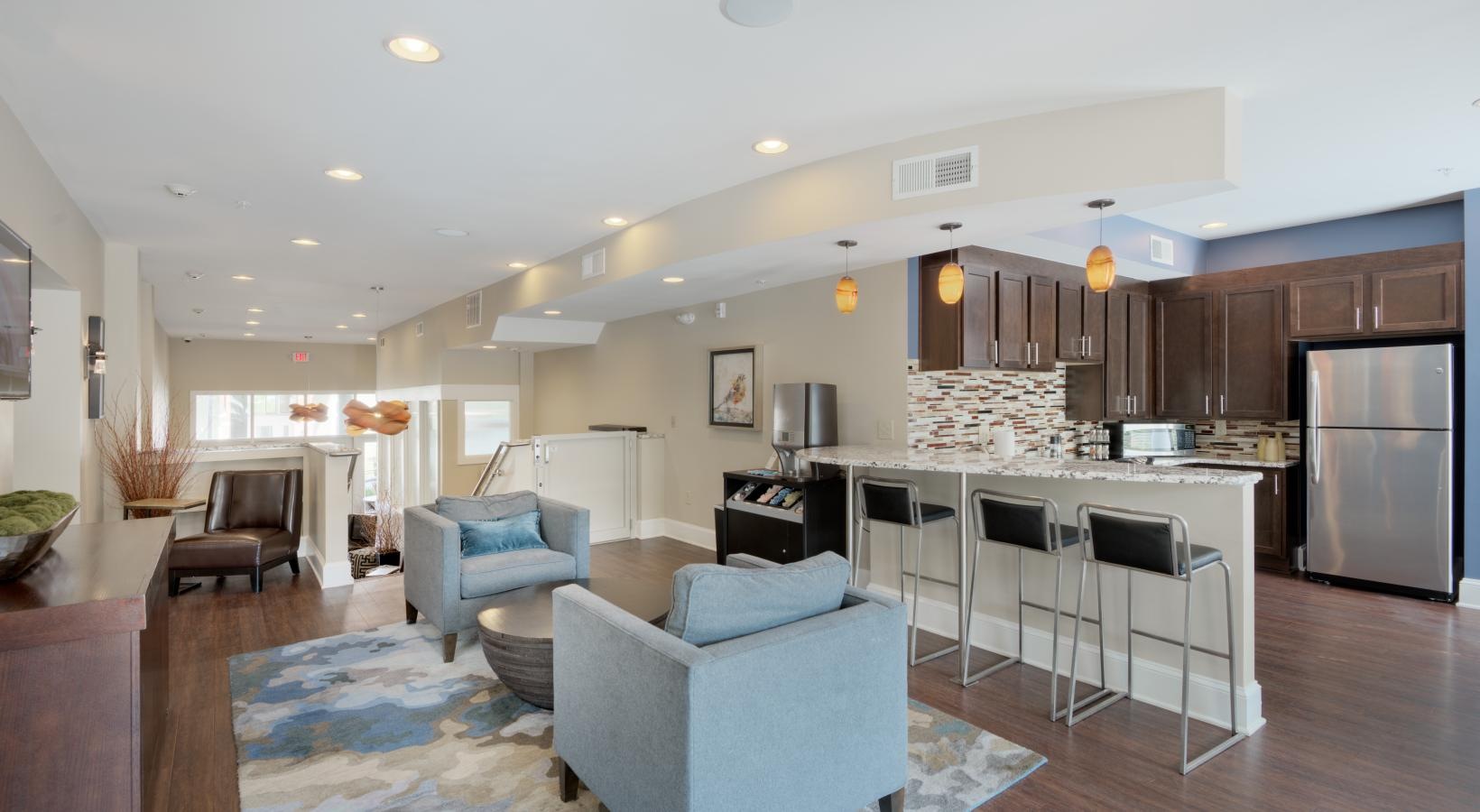 Take advantage of all Greylyn Estates has to offer a clubhouse kitchen with a large island