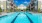 a swimming pool in a resort
